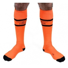 Mr B - Mister B Chaussettes hautes URBAN FOOTBALL SOCKS Orange Neon