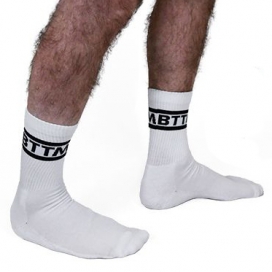 Mr B - Mister B BTTM witte sokken x2 paar