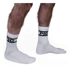 Mr B - Mister B Mister B Crew Socks Pig 2-Pack White