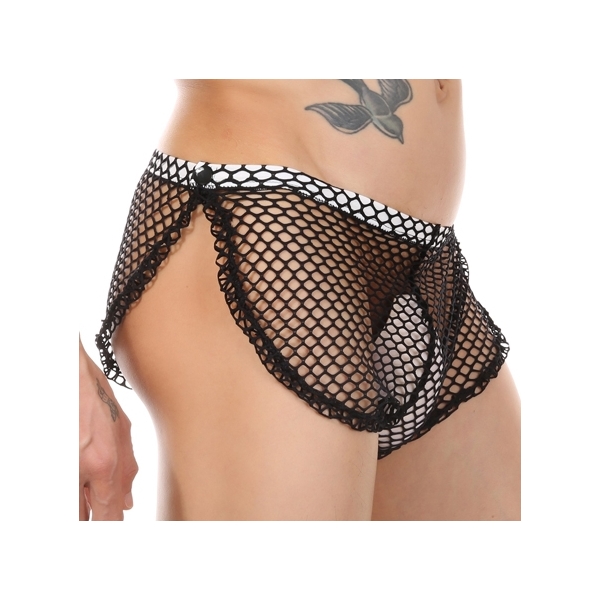 Ogusto Sexy Fishnet Shorts Negro