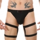 Clelio thong with elastic bands Black