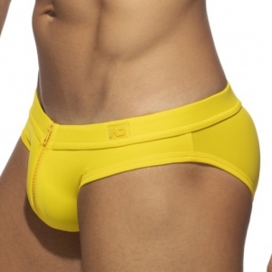 AD Fetish Allover Zip Swimwear Yellow