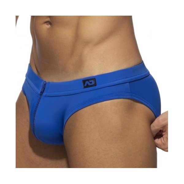 Allover Zip swim trunks Blue