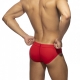 Allover Zip swim trunks Red