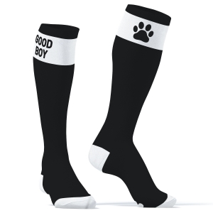 Kinky Puppy Socks Hohe Socken Big Good Boy Schwarz