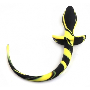 Kinky Puppy Tappo per coda di cane 7,5 x 3,1 cm nero-giallo