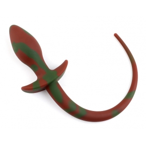 Kinky Puppy Plug Dog Tail 7.5 x 3.1cm Brown-Green