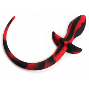 Kinky Puppy Plug Cola de Perro 7.5 x 3.1cm Negro-Rojo