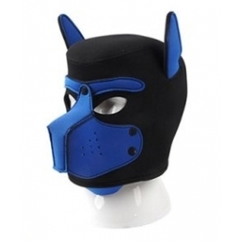 Kinky Puppy Masque Puppy Néoprène DOG ON Noir-Bleu