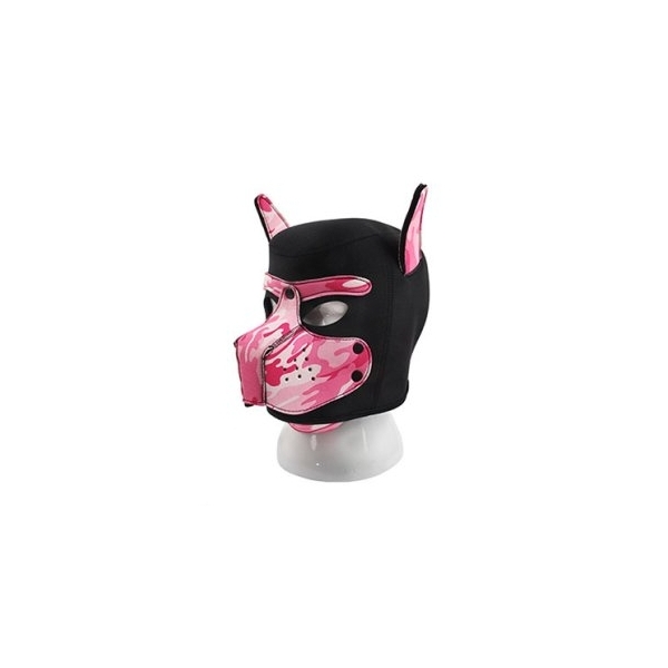 Maske Puppy Neopren Dog On Schwarz-Camouflage Pink