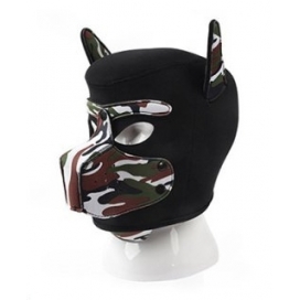 Puppy Neopreen Hond Op Masker Zwart-Camouflage
