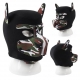 Cucciolo di cane in neoprene con maschera nera mimetica