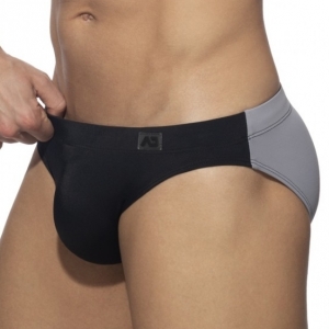 Addicted Bicolor Swim briefs Black-Grey