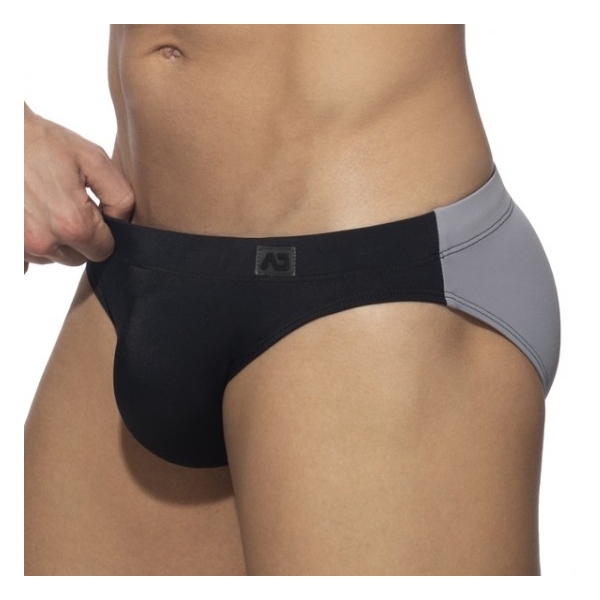 Bicolor Swim briefs Black-Grey