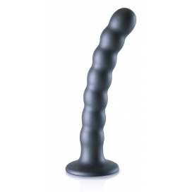 Ouch! Plug en silicone BEADED G-SPOT M 16.5 x 2.5cm Gris
