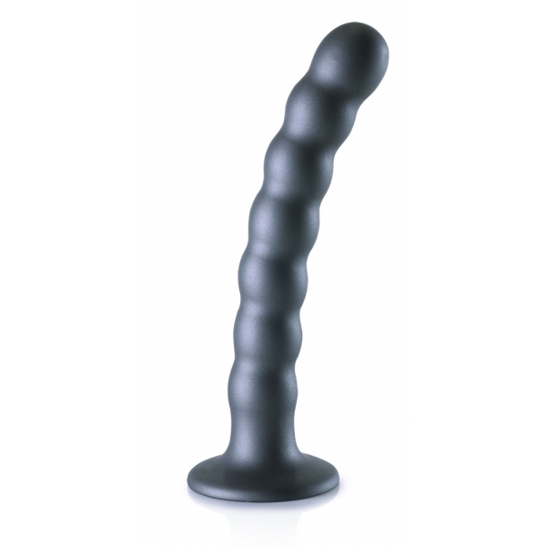 Plug Beaded G-Spot M 16,5 x 2,5 cm Grigio