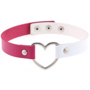 Joy Jewels Colar Heart Duo Fuschia-White