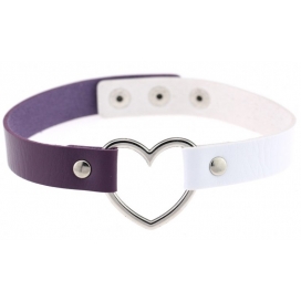 Girocollo Heart Duo Violet-White