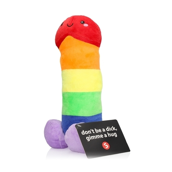 Peluche pene arcobaleno 30 cm