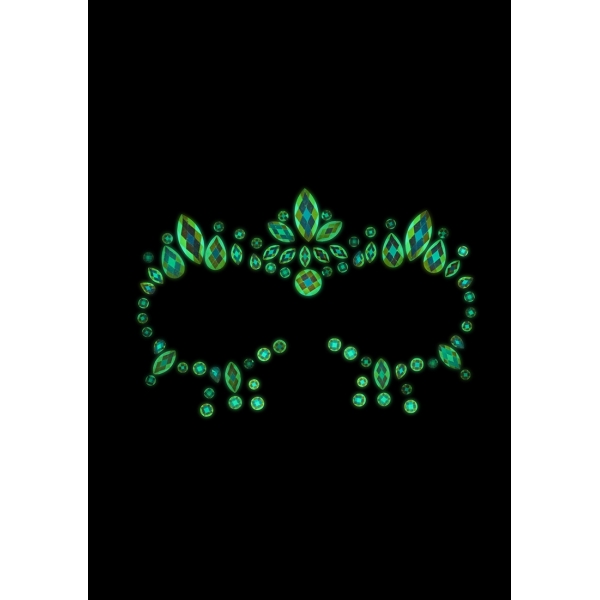 Glow Jewelry glow-in-the-dark rhinestone eye contour stickers