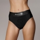 Jock String Vibrant Strap-On Thong Rear Open Schwarz 