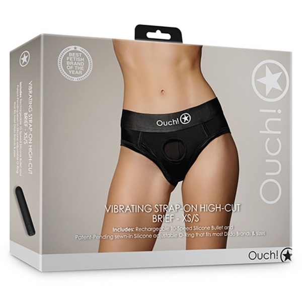 Strap-On High Cut Brief Black