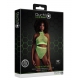 Fluo Green Mesh Bustier and Panty Set