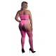 Fluorescerend Roze 2-delige Bustier en Jarretelgordel Set