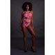 Fluo Pink Grecian-neck bodysuit