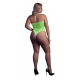 Fluo Green Halter Net Bodysuit