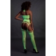 Set verde fluorescente di 2 pezzi con bustier e cintura per reggiseno