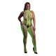 Fluorescerend groen mesh en halter jumpsuit