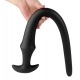 Dildo lungo ultra sottile M 40 x 4,2 cm nero