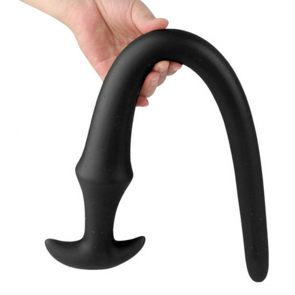 Dildo lungo ultra sottile M 40 x 4,2 cm nero