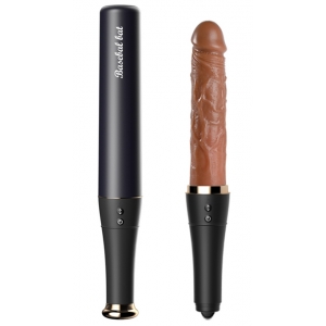 AnalTech Consolador vibrador y reciprocante Mango Bate de béisbol 20 x 4cm