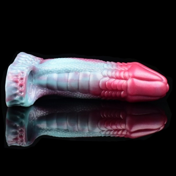 Funda para el pene Monster Leezard 14 x 4,5cm Azul-Rosa