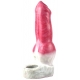 Cane Yorky manica del pene 17 x 6 cm Rosa-Grigio