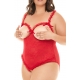 Amber Red Lace Bodysuit Grande