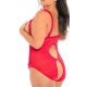 Amber Red Lace Bodysuit Large