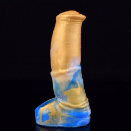 ExtendMyDick Monster Jump Penis Sleeve 15 x 4.5cm Blue-Yellow