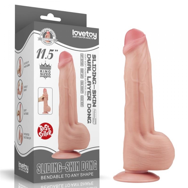 Dildo realistico a pelle scorrevole 20 x 5,3 cm