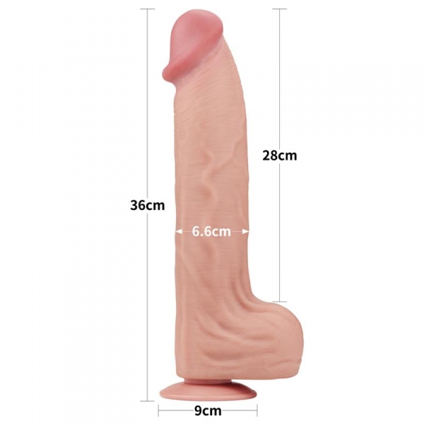 Dildo deslizante Skin realista 27 x 6,5 cm