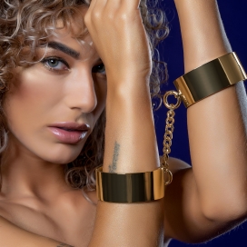 TABOOM Metal handcuffs Slave Wrist Taboom Gold-plated