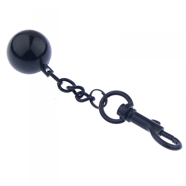 Metallic Testicle Stretcher Weights - 2 Balls BLACK S