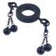 Metal Ballstretcher with 4 Big Testicle Balls S 32mm - Height 12mm - Weight 375g Black