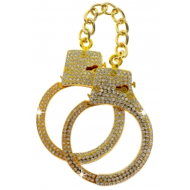 Diamond Taboom gold-plated metal handcuffs