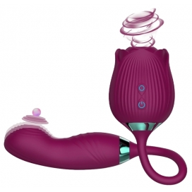 Stimulateur de clitoris et Point G Rose Suck 11 x 3cm Violet