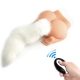 Fox Tail Vibe Plug 6,5 x 3,2 cm - Coda 40 cm Bianco