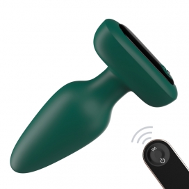 Vibrating Plug Silicone Visual 10 x 4.2cm Green