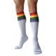 Pride Football High Socks Branco